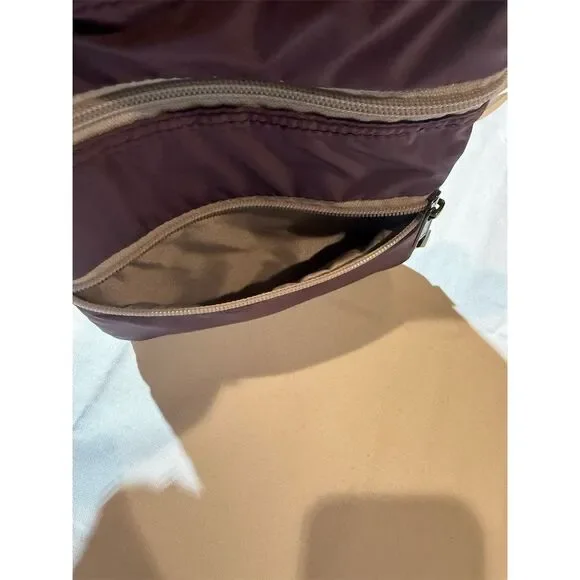 Eddie Bauer Unisex Purple Crossbody Travel Bag Adjustable Strap - Picture 8 of 9